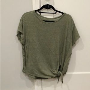 Olive tie top